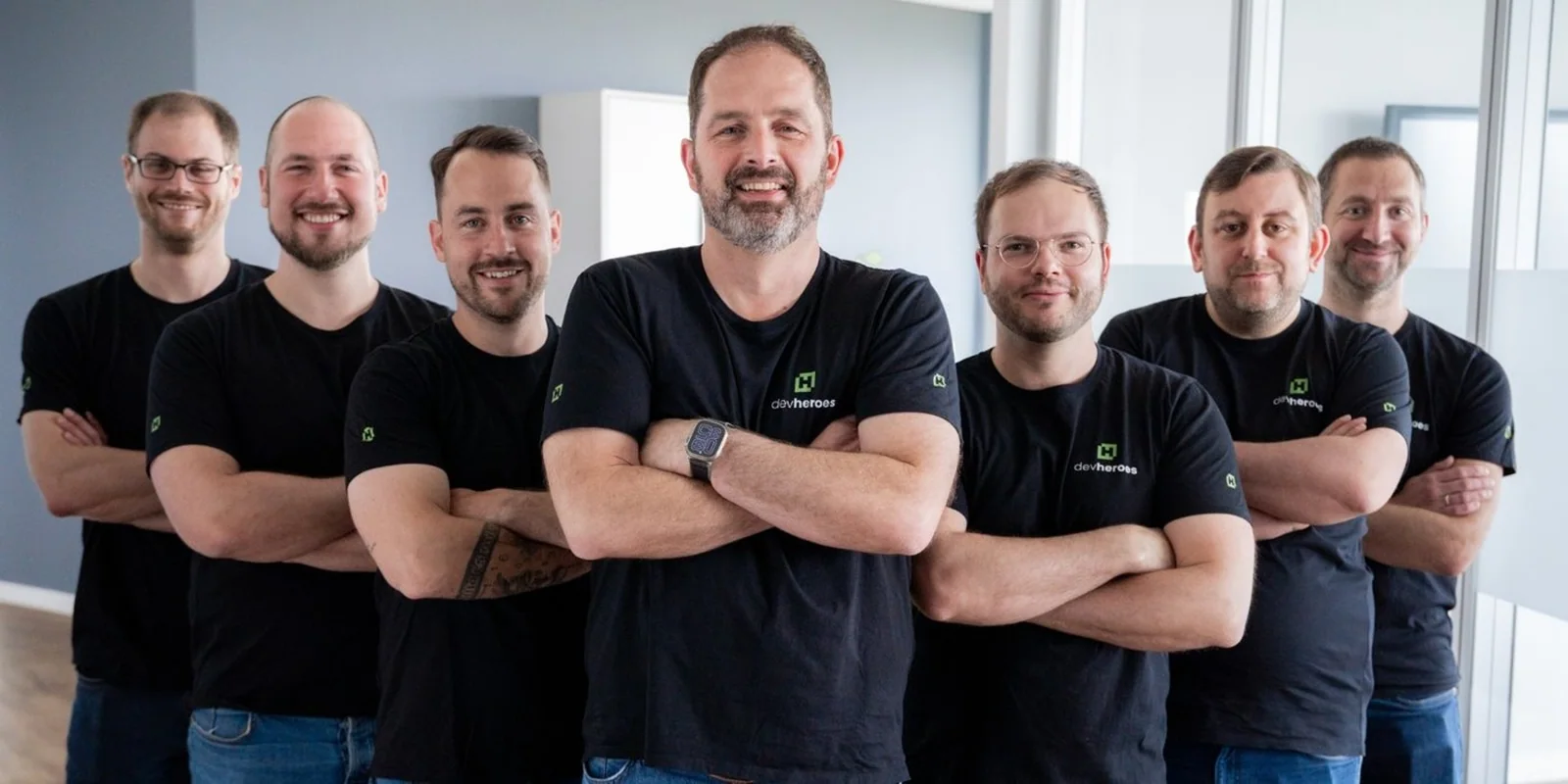 Das Team hinter Loxify, sieben Personen im Büro